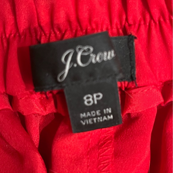 JCrew Red Lace Pants--Size 8P - Picture 4 of 6